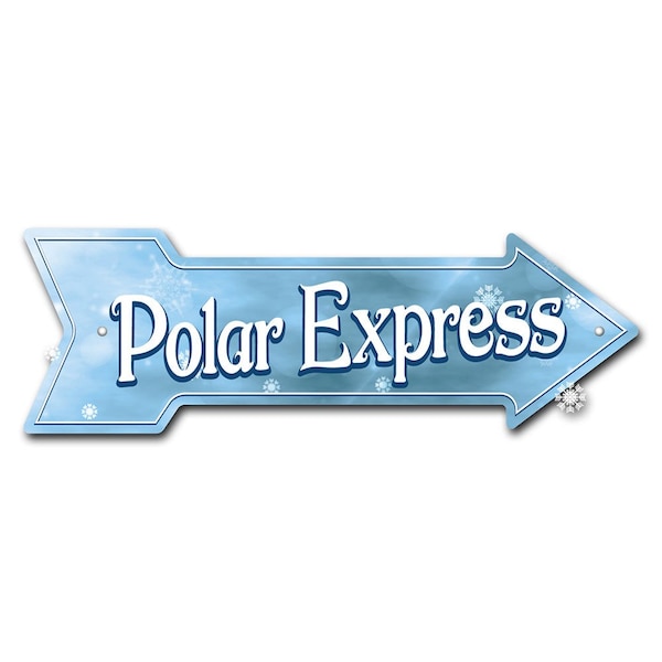 Signmission Polar Express Arrow Sign Funny Home Decor 18in Wide P-ARROW-999666 - main